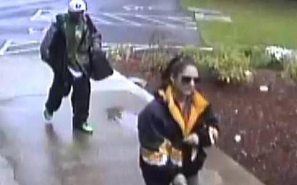 These two people stole an iPad from a Midland pastor on Good Friday, according to Pierce County sheriff’s deputies. They have not been identified yet.