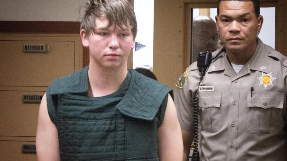 Austin Nelson appears in Pierce County Superior Court Jan. 19, after being charged with the fatal shooting of 46-year-old Teresa Ryan, his ex-girlfriend’s mother.