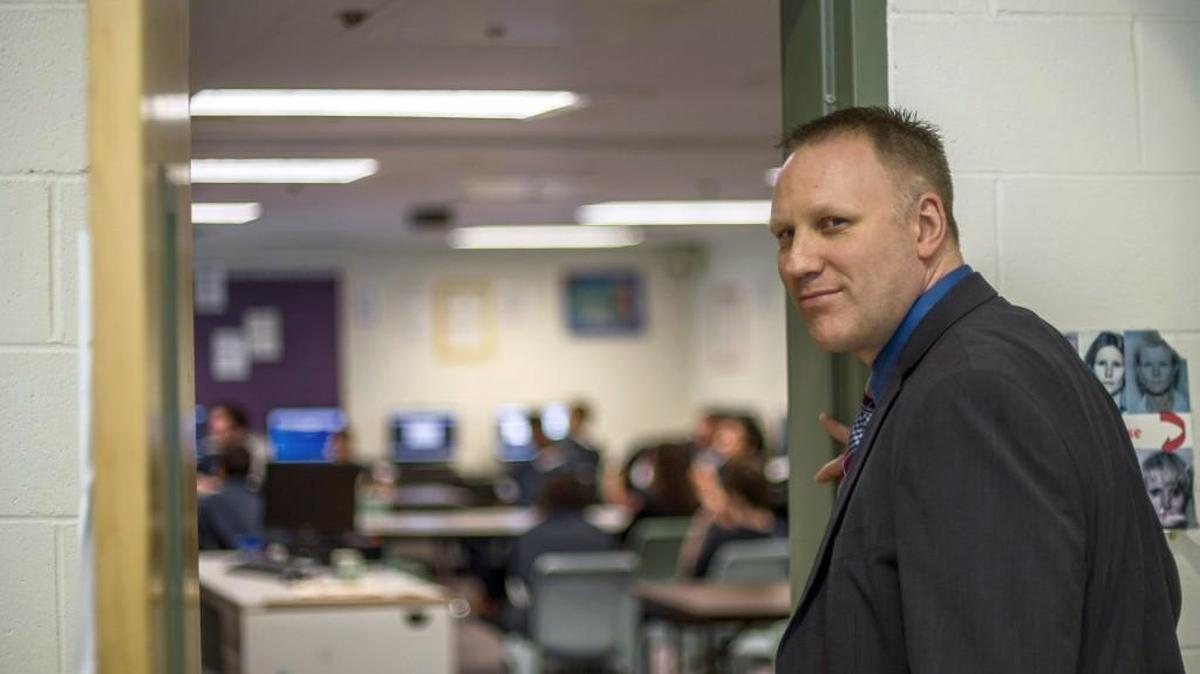 T.J. Bohl, the Pierce County Juvenile Court Administrator, stands outside a classroom in the detention facility within Remann Hall, February 11, 2016.
