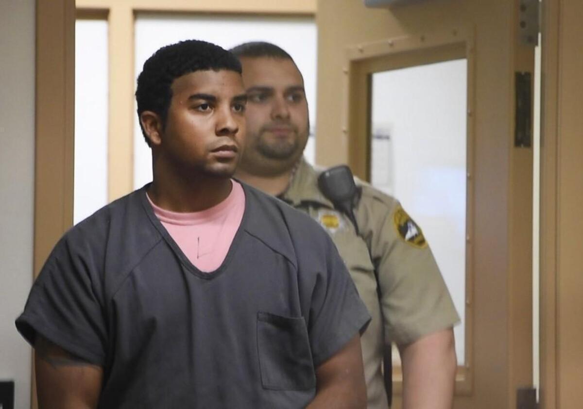 Tyler Thiel appears for an arraignment at the Pierce County District Courthouse in Tacoma on Thursday, July 6, 2017.