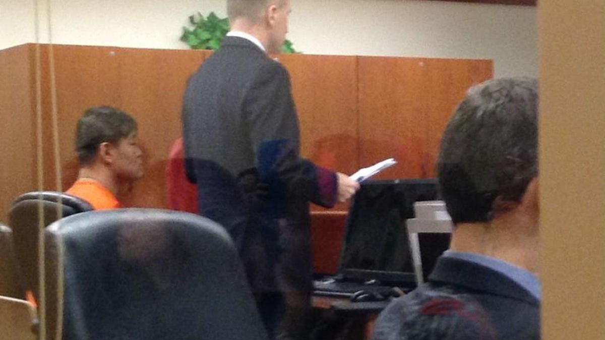 Min Sik Kim is arraigned Tuesday on a charge of second-degree murder.