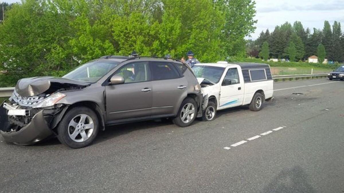 A 60-year-old Orting man died and four others were injured Friday in a car crash outside Puyallup.