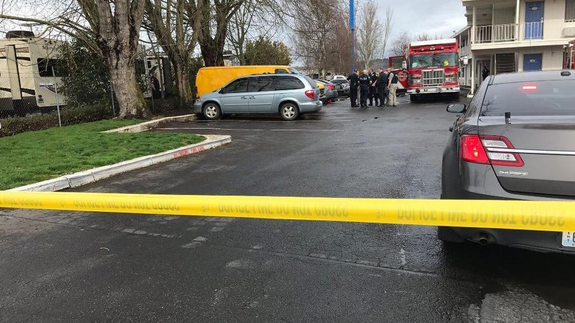 The scene where a Pierce County deputy shot and killed a man Tuesday in Fife.