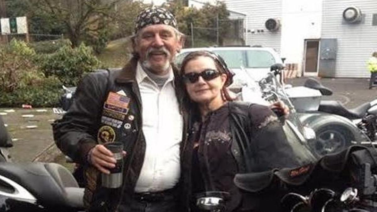 Rollin Gray and his wife, Becky, often rode motorcycles together.