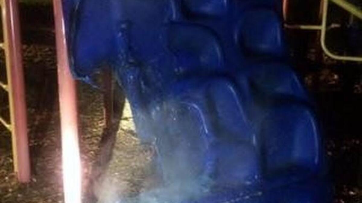 Arson damaged the playground Jan. 25 at Puyallup’s Sam Peach Park, police said.