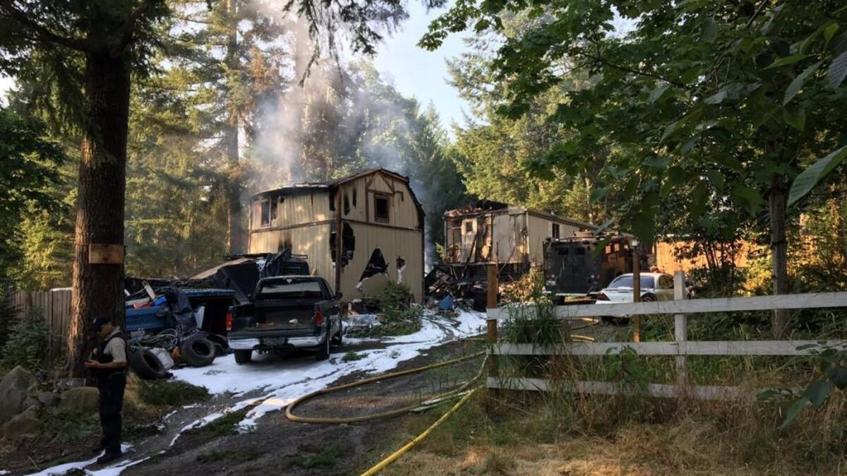 Deputies were called to a home near Auburn about 1 p.m. Tuesday after reports that a man was throwing rocks at neighbors. He threw a Molotov cocktail at them and apparently later died in a shed fire.