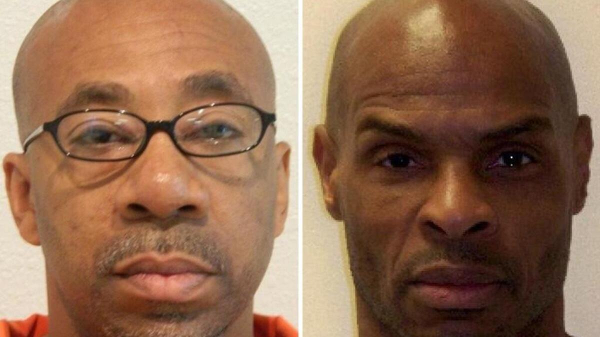 Stonney Rivers, left, was charged last week with first-degree murder and is being held without bail, court and jail records show. Theneious Swafford has also been charged with first-degree murder and is accused of driving Rivers to and from the motel.