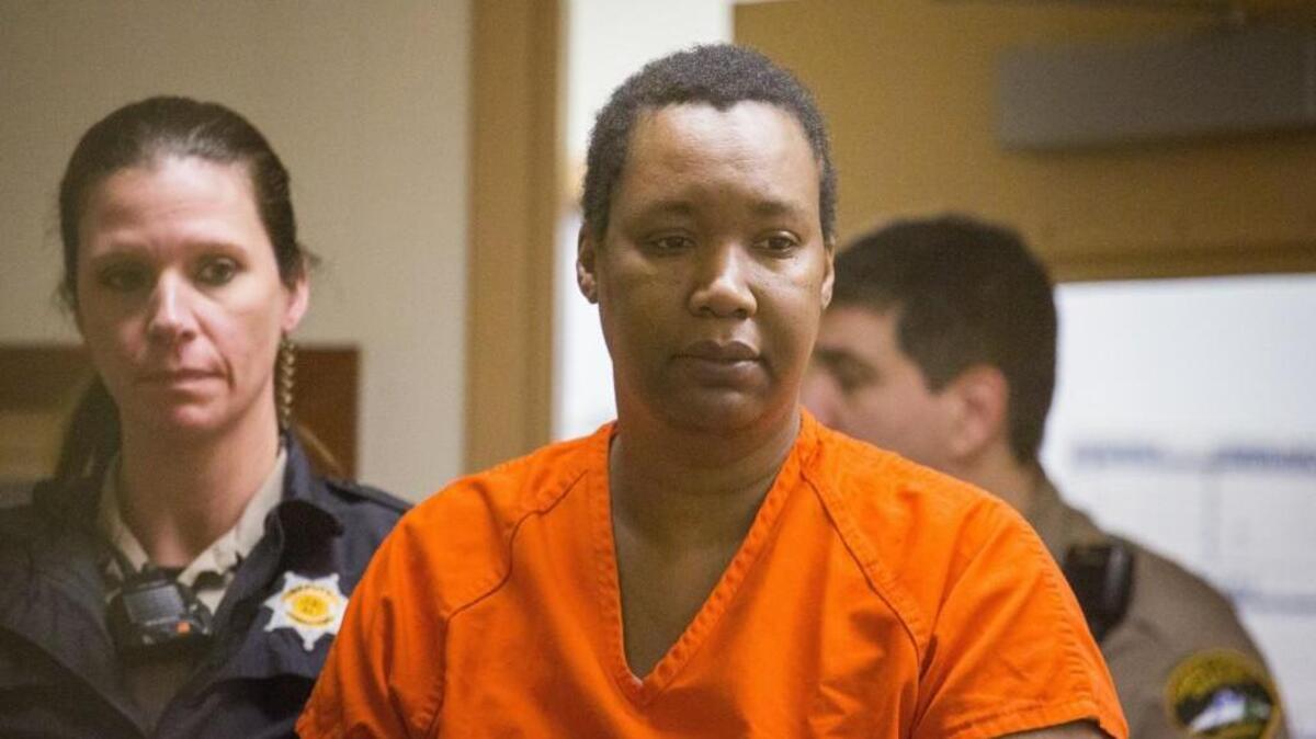 Meshawn West appears Thursday in Pierce County Superior Court. Prosecutors recently refiled a first-degree murder charge against her. They say she fatally stabbed her mother in 2012 at the family’s South Hill home.