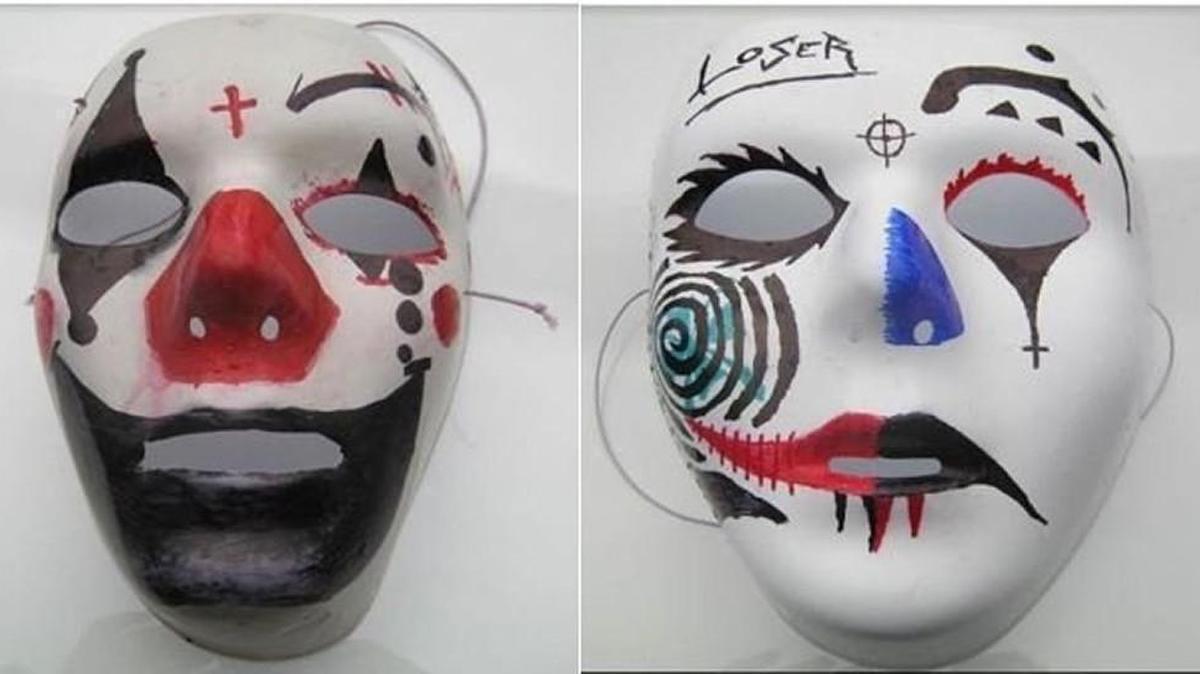 Two clown masks were found in the woods along the Nathan Chapman Trail near Rogers High School in Puyallup.