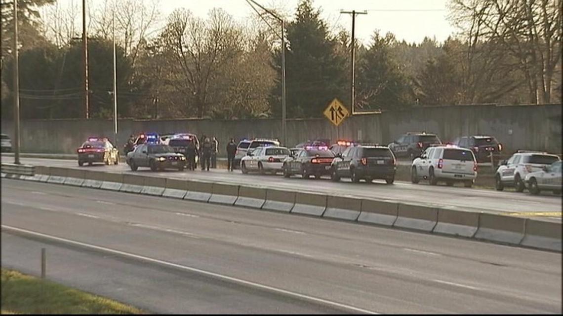 Police shot and killed a man on Interstate 5 near Tillicum Saturday. The man was a suspect in a homicide early Saturday in University Place.