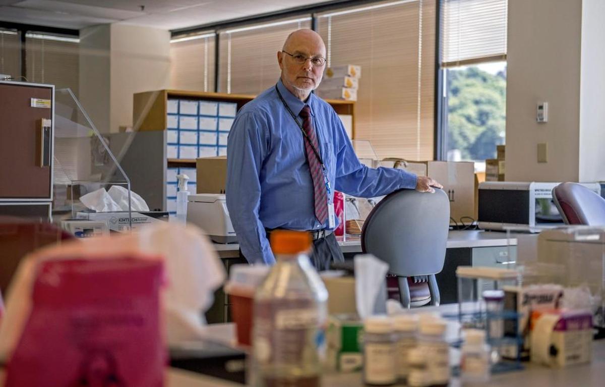 Gary Shutler, DNA Technical Leader at the Washington State Patrol Crime Laboratory, stands in one of the labs, August 17, 2017.