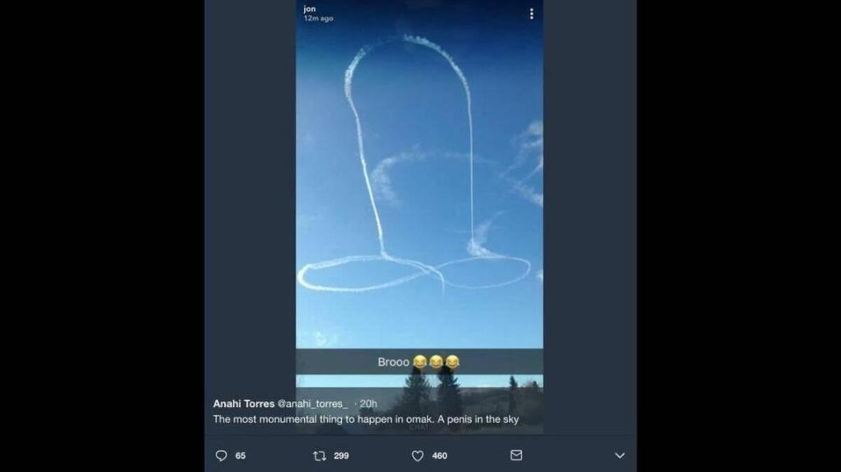 After pilots drew genitals in the sky over Eastern Washington using the contrails from their jets, the U.S. Navy sent a letter of apology to the Okanogan School District.