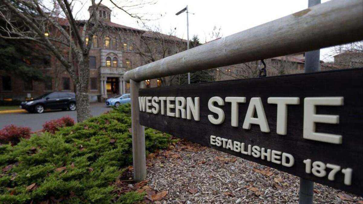 A patient at Western State Hospital in Lakewood is charged with second-degree assault after allegedly hurling an exit sign at a security officer’s face.