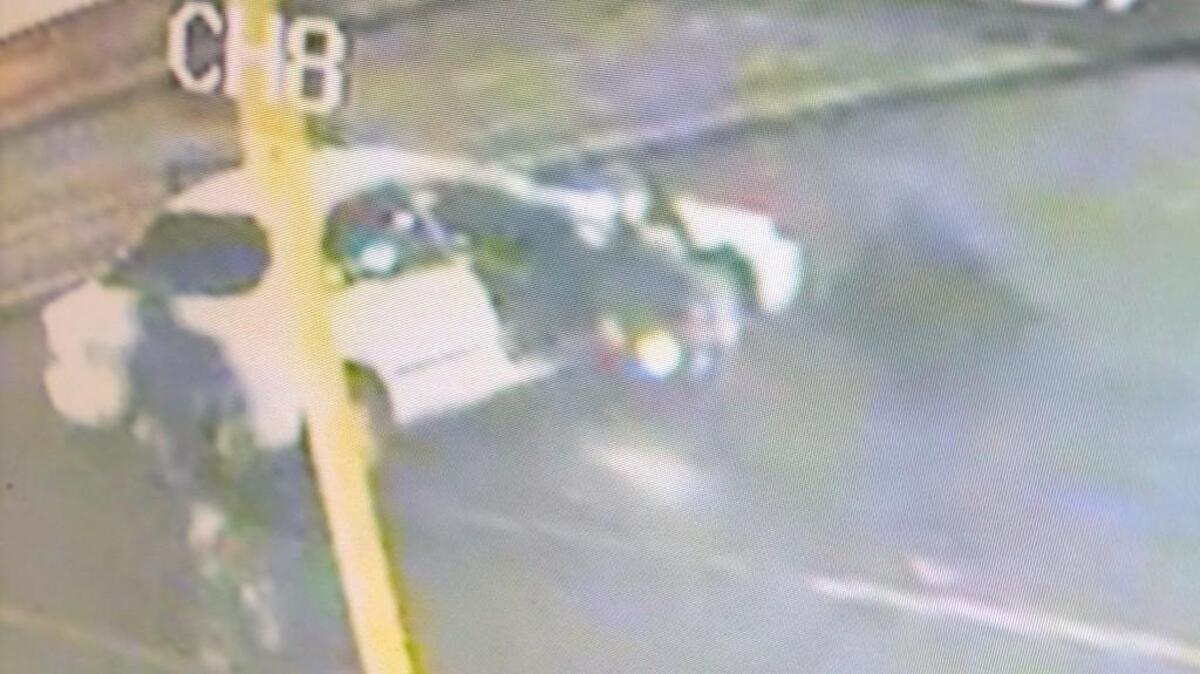 This surveillance camera image shows a vehicle believed to have been involved in a burglary at AAA Loan & Gun Shop at 12831 Pacific Hwy SW in Lakewood on May 15.
