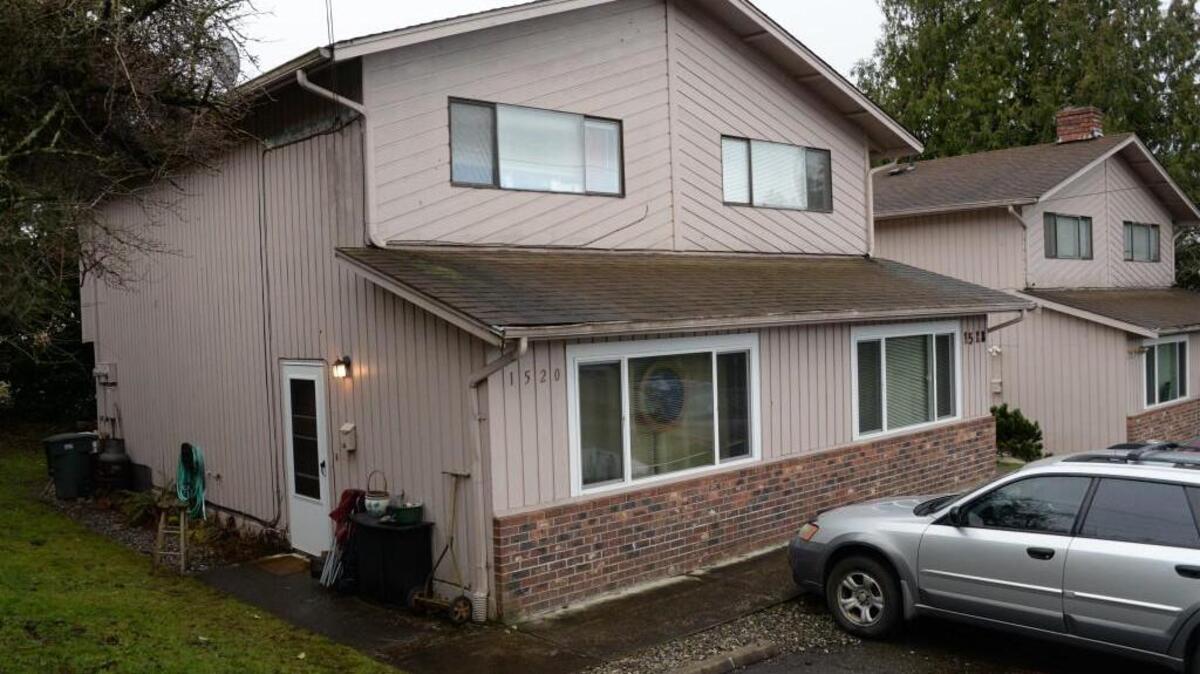 Duplex in the 1500 block of McKenzie Avenue in Bellingham, where Aurora Buol-Smith, 57, was stabbed to death Sunday afternoon. Police arrested her son, Sheaen Emmette Smith, on suspicion of second-degree murder.