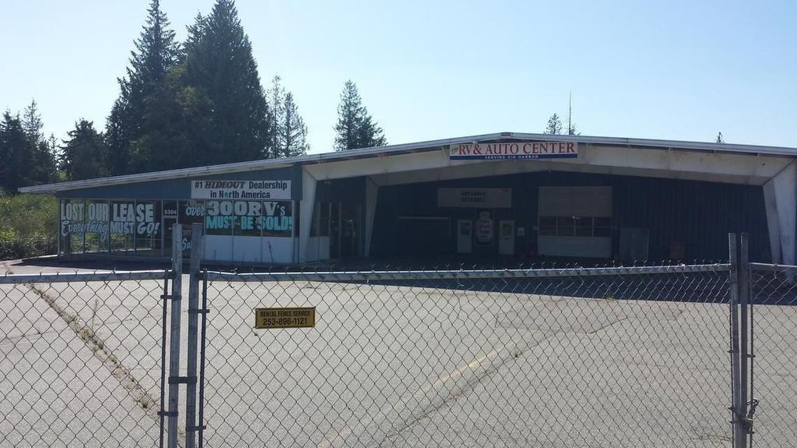 
The former Fife RV site sits vacant while permitting plans for six commercial buildings totaling 173,472 square feet work their way through the city of Gig Harbor permitting process. The city hearing examiner recently approved the project at 5500 Point Fosdick Drive.
