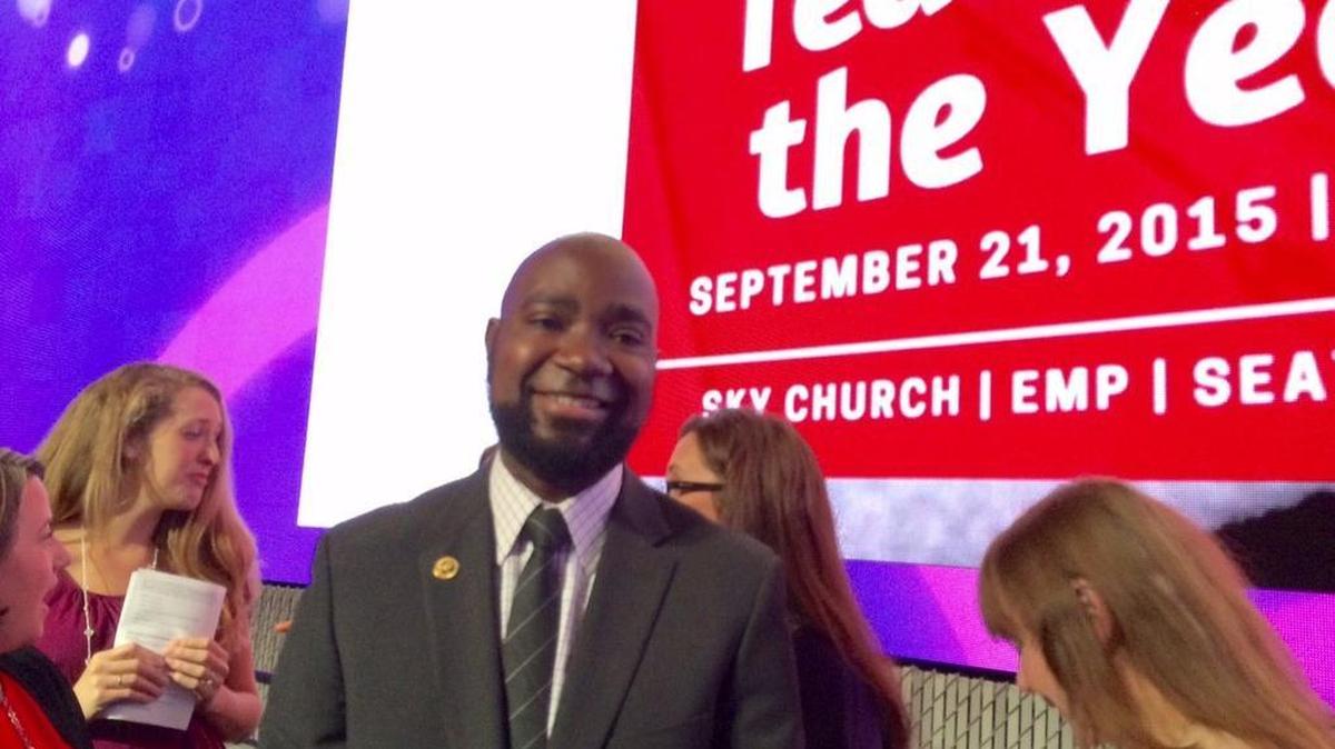 
Lincoln High School educator Nathan Gibbs-Bowling on Monday was named Washington state’s teacher of the year. 
