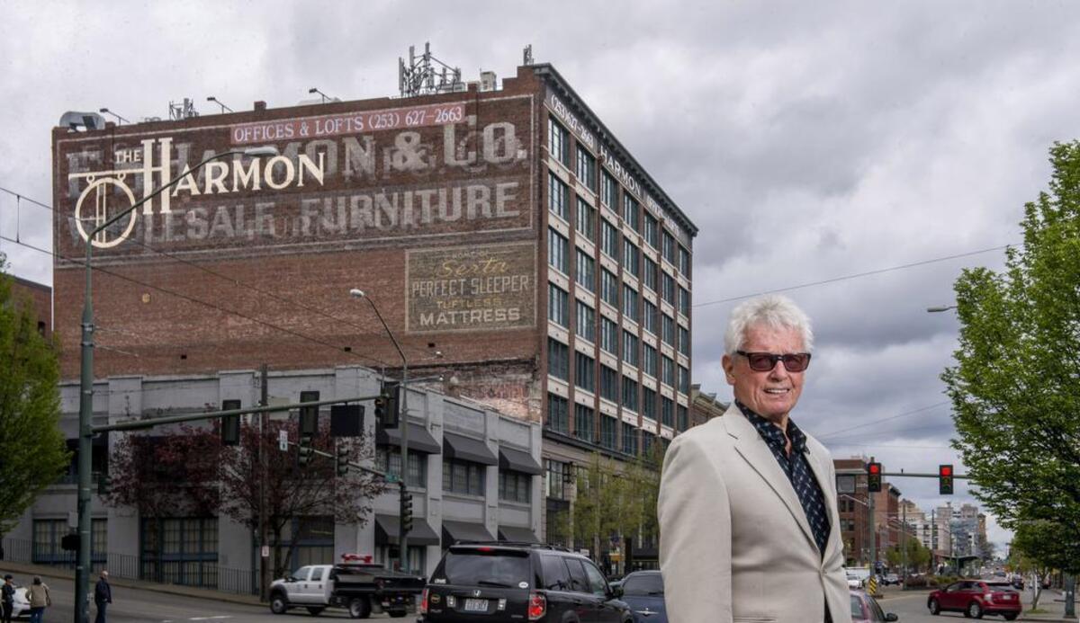 Commercial developer Fred Roberson near the Harmon Building — which his company renovated — in downtown Tacoma, April 25, 2017.