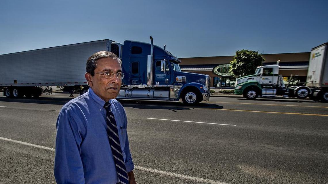 Fife City Administrator Subir Mukerjee walks across Pacific Highway from the Emerald Queen Hotel & Casino in Fife on Aug. 4. The city of Fife is considering how to plug a $1.2 million shortfall in its 2017-2018 budget. Mukerjee credits much of the shortfall to the $850,000 the Puyallup tribe is saying it will not give the city unless it gives the tribe an itemized list of what the money will cover in services to the tribe. The tribe has given the city that amount for the past decade under an agreement the tribe signed with Fife and other local governments in 2004.