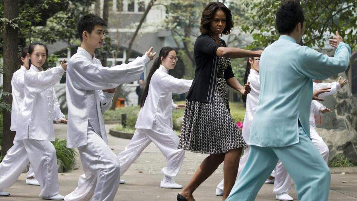 Former first lady Michelle Obama not only was adapt at tai chi on a China visit but she also used her mom skills to raise two daughters in the White House.