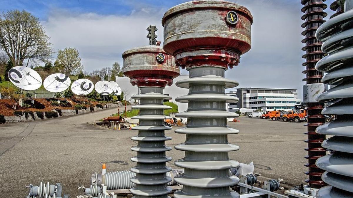 Power equipment at Tacoma Public Utilities offices.