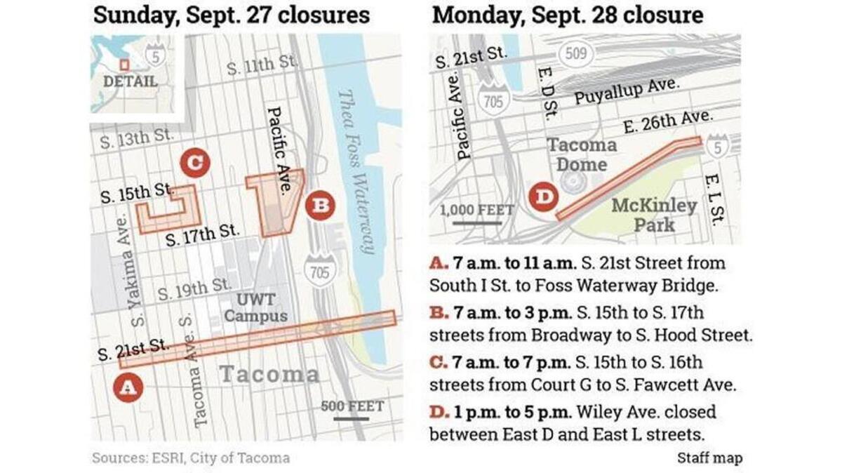
Closures expected in Tacoma for the filming of a “top secret commercial.”
