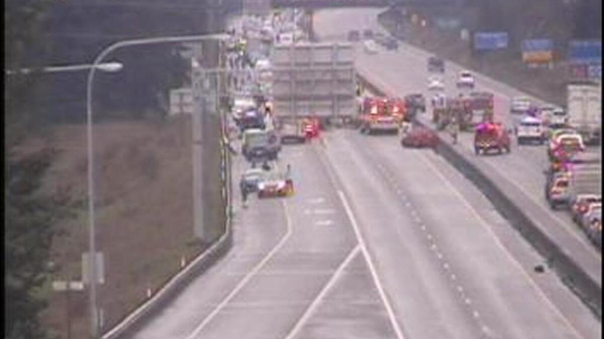 A driver died on state Route 512 Sunday after heading the wrong way on the road and hitting an oncoming vehicle head-on in the Parkland area, according to the State Patrol.