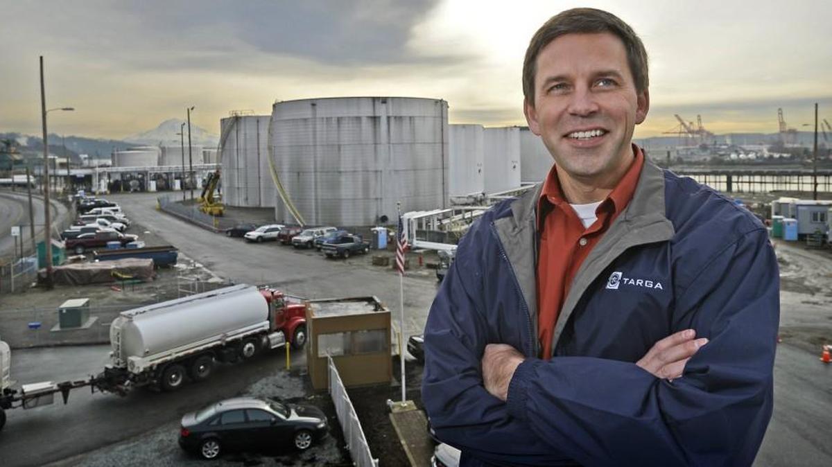 Troy Goodman, CEO of Targa Sound Terminal, which wants to add natural gasoline to the products it receives by rail, stores and sends out from its location in the Port of Tacoma.