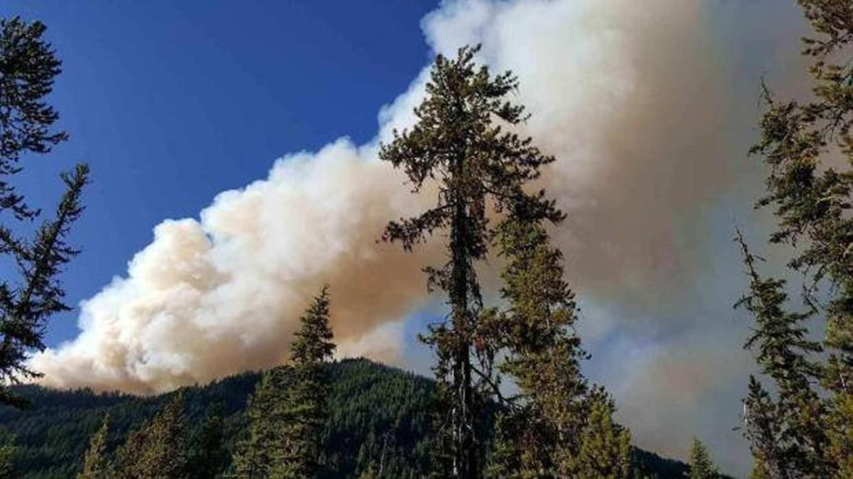 The Norse Peak fire burns in Pierce County. Picture posted on Sept. 4 by InciWeb, the government fire monitoring service.