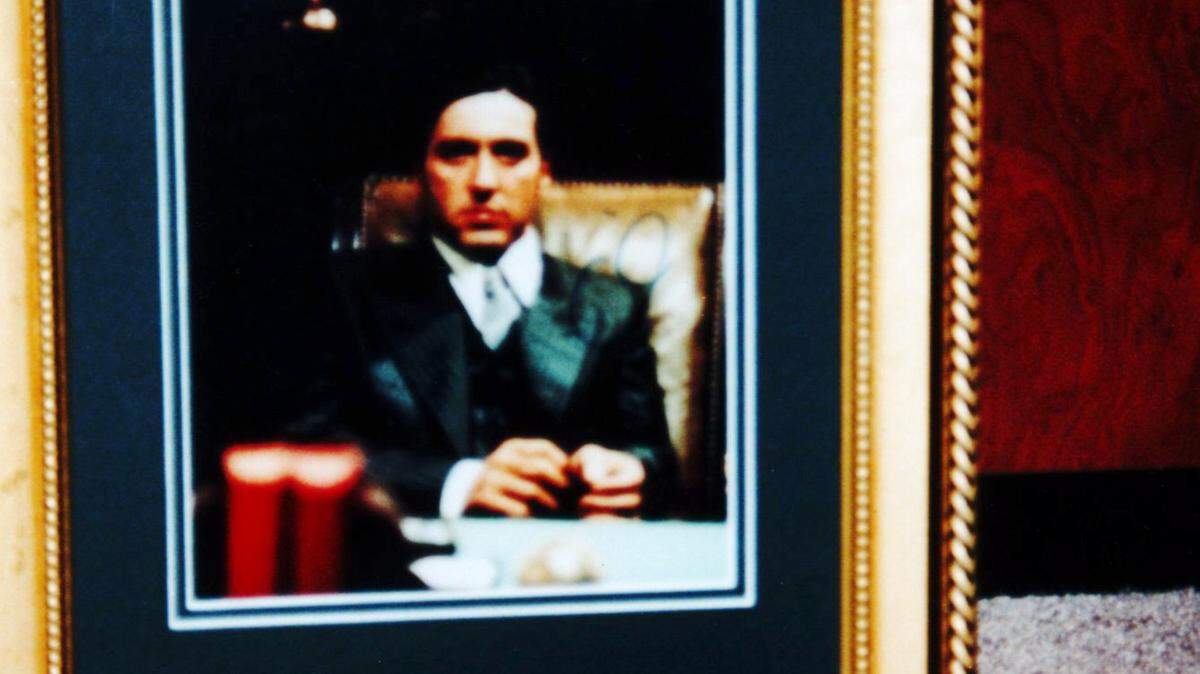 Tacoma Police Chief David Brame was a fan of ‘The Godfather’ films, and kept this framed, autographed photo of star Al Pacino on his office wall.