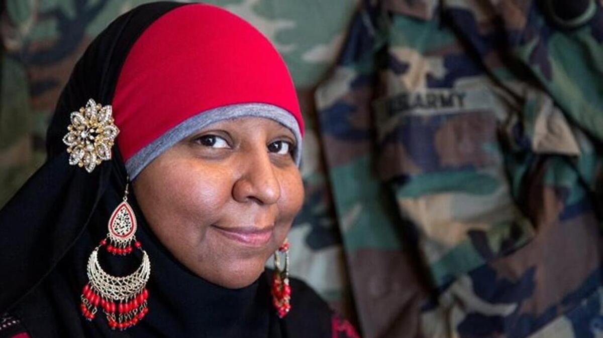 Mujaahidah Sayfullah, who was raised in Tacoma as a Southern Baptist, was in the U.S. Army in the 1990s and converted to Islam after serving in the military.