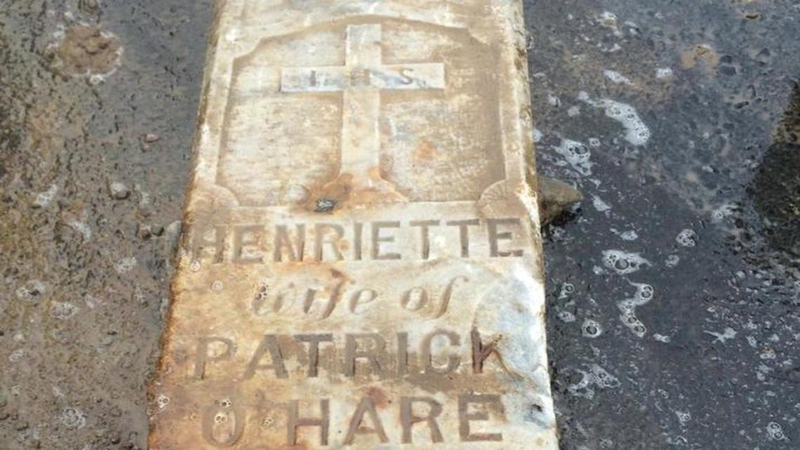 Headstone from Fircrest parking lot is no Halloween trick