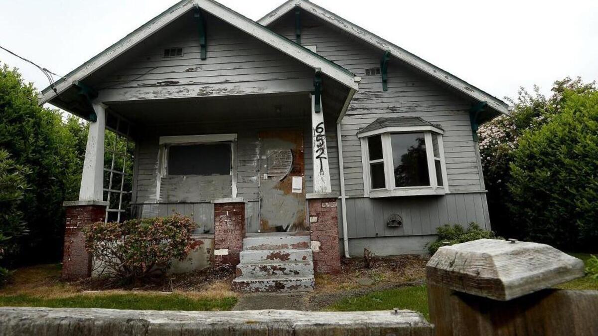 An abandoned house on 6521 Mckinley Ave., Tacoma on May 22, 2015.