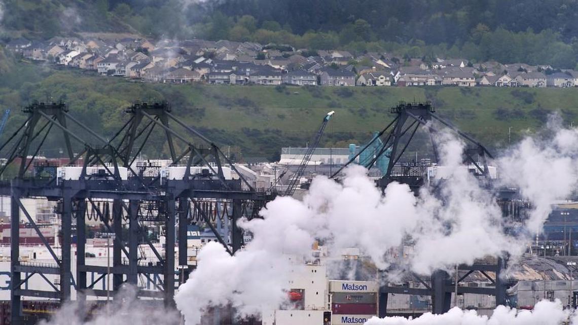 Developments on Northeast Tacoma hillsides have a bird’s-eye view of heavy industry on the Tideflats. The close proximity led many Northeast Tacoma residents to oppose locating the world’s largest methanol refinery on Port of Tacoma property.