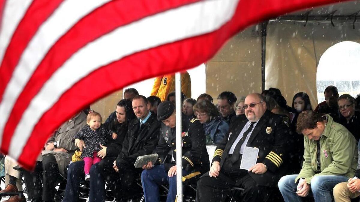 Hundreds gather under a tent in 2012 at Cheney Stadium’s parking lot for the National Day of Prayer. The National Day of Prayer Task Force has identified seven “spheres of influence” this year as particularly worthy of national orison. The list includes the media.