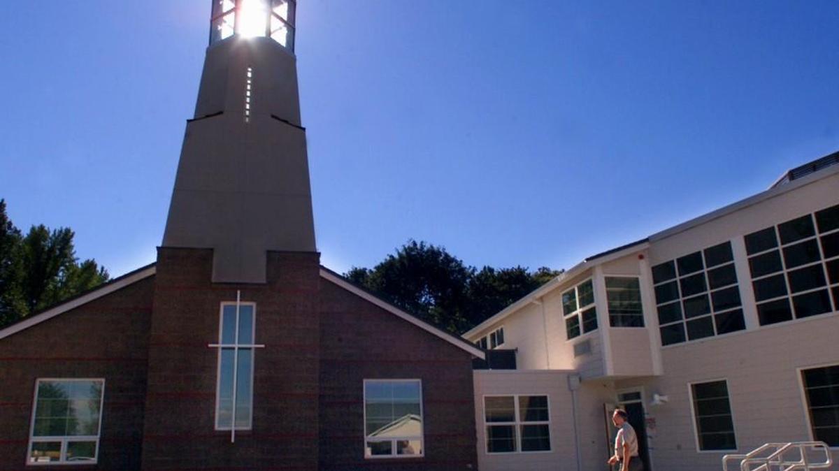 
The distinctive lighthouse at the Tacoma Rescue Mission on South Tacoma Way was taken down last week because of settling on the property. A bigger problem might be a leaky sewer line underground.
