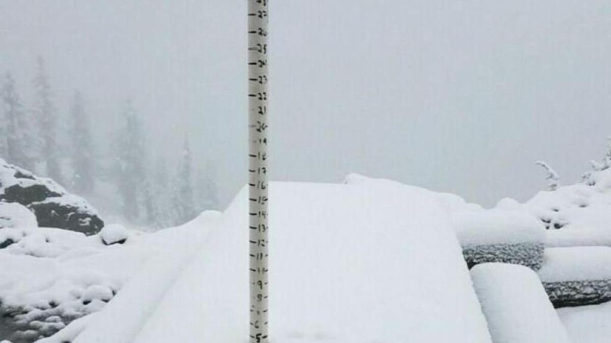 The Summit at Snoqualmie measured four inches of fresh snow at Alpental on Tuesday morning.