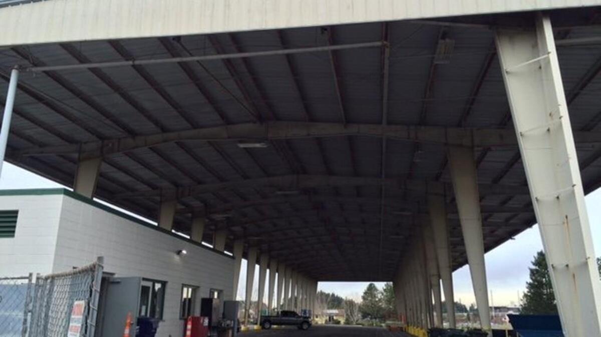 The top of the recycling center in Tacoma will be removed.
