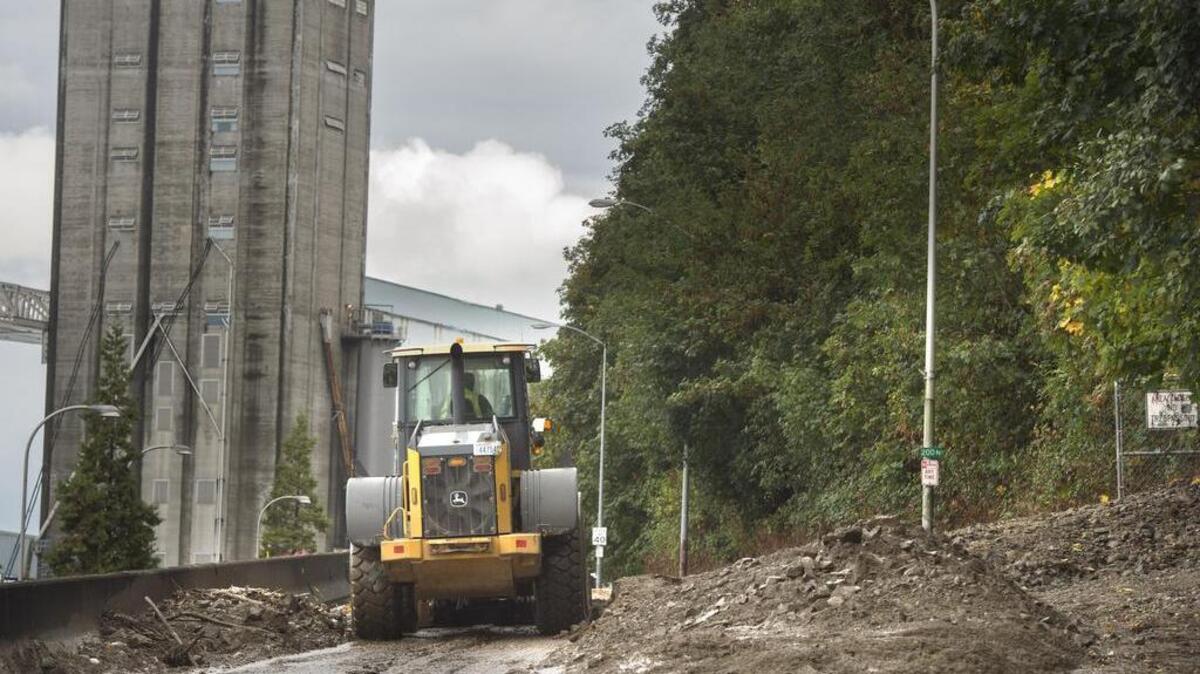 
Schuster Parkway reopened Sunday after being closed due to a mudslide.
