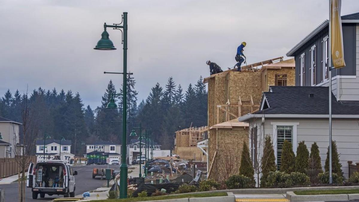 Home construction continues apace at Harbor Hill in north Gig Harbor, January 4, 2018. Property taxes are going up there and elsewhere in Pierce County this year.