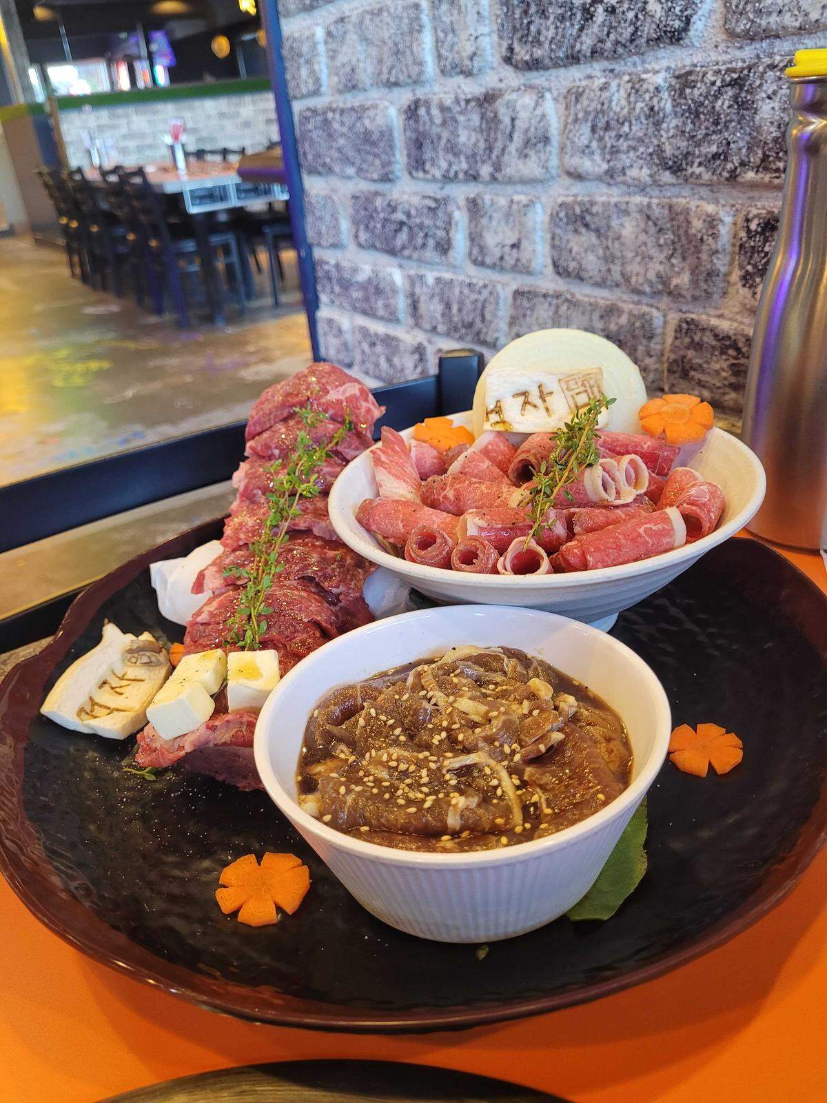 The beef combo at Mukja Korean BBQ in Puyallup can be upgraded with short ribs.