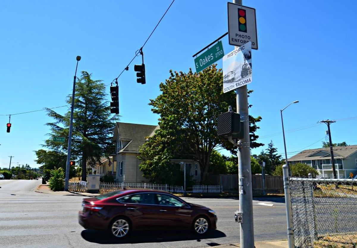 The intersection of South 56th and South Oakes streets in Tacoma is monitored by a red-light camera. It caught 1,333 violators in 2015, according to Tacoma Police.