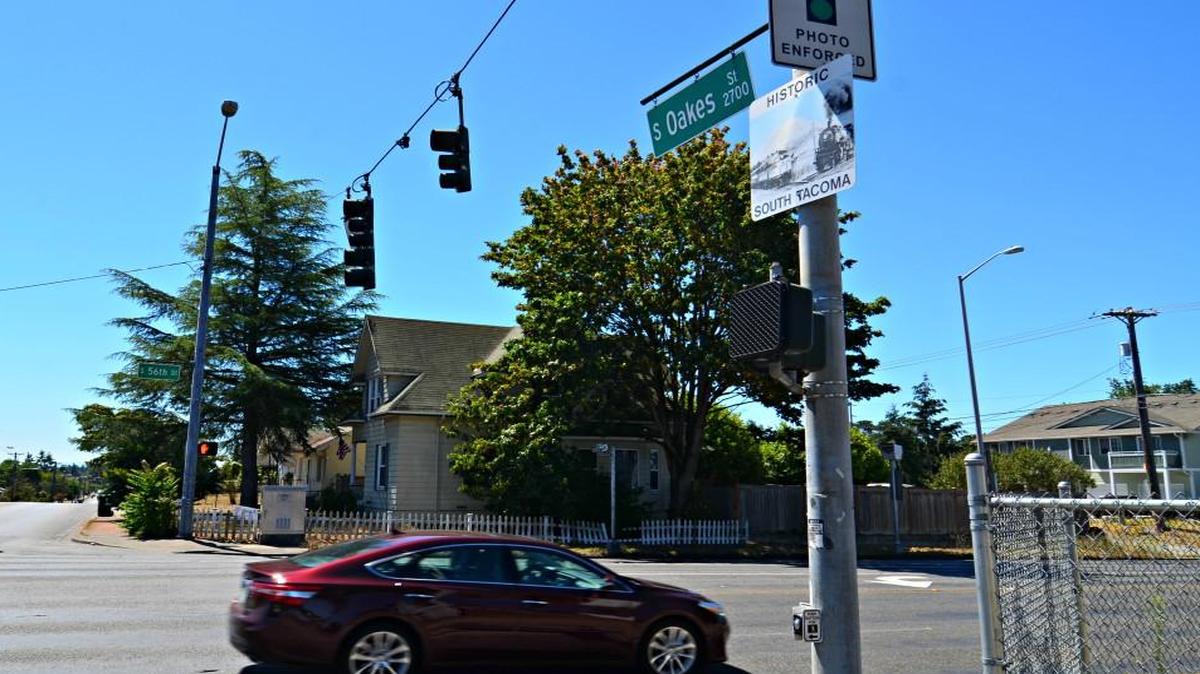 The intersection of South 56th and South Oakes streets in Tacoma is monitored by a red-light camera. It caught 1,333 violators in 2015, according to Tacoma Police.