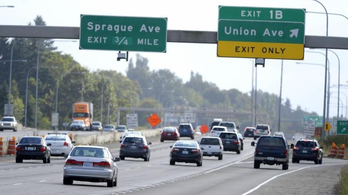 
Traffic flows freely on eastbound state Route 16 in Tacoma after the final lane was opened near the exit for Union Avenue on Sept. 3, 2014.
