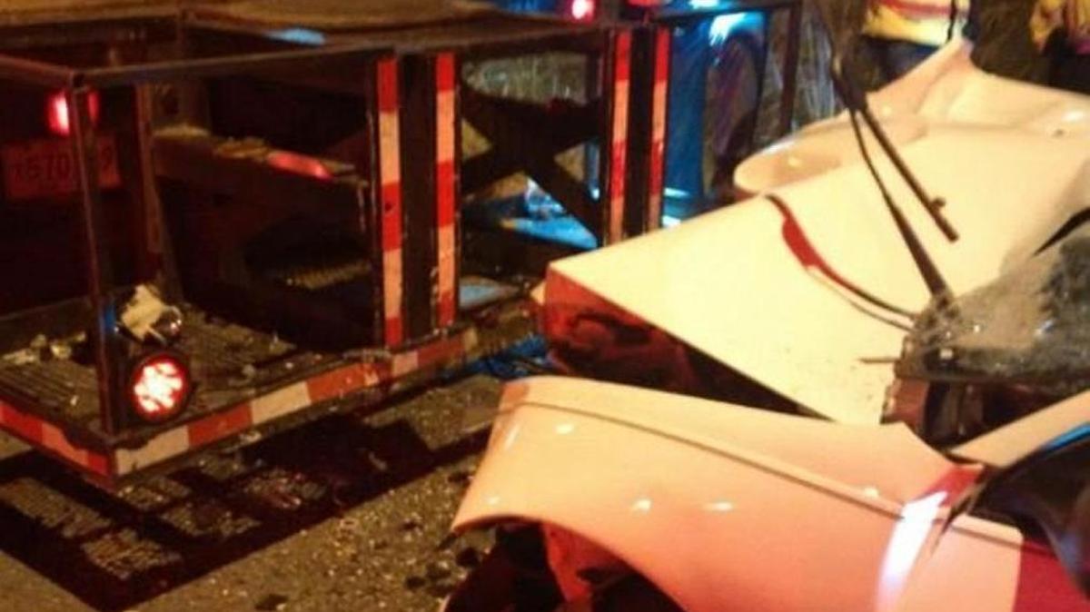 A driver died after colliding with a parked state Department of Transportation road crew truck in Tacoma on Friday night, Washington State Patrol spokeswoman Brooke Bova said.