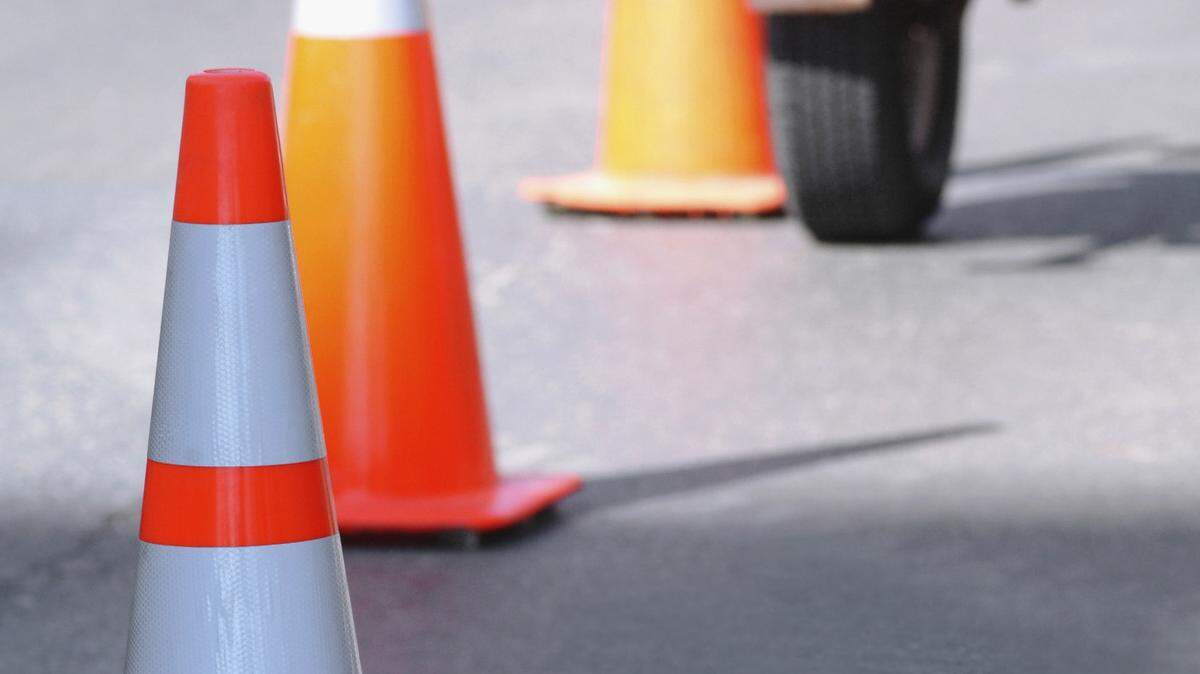 Traffic cones, close-up