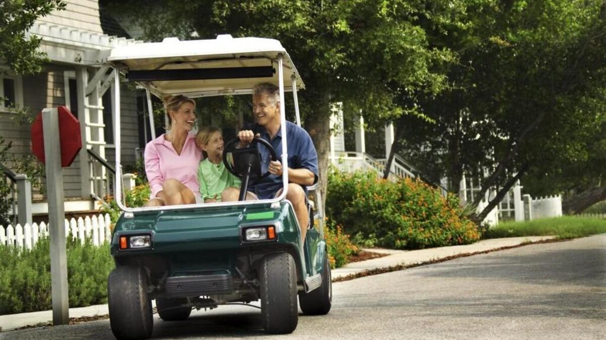 A city or county that establishes a golf cart zone must mark the zone with signs and keep track of collisions involving carts within the zone.