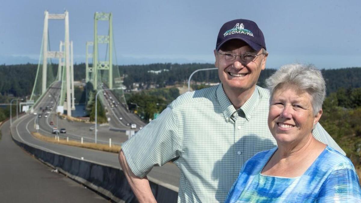 
Tacoma historians Bill Baarsma and Deb Freedman shared their perspectives on five notable events chronicled in the book “Rising Up from Tacoma’s Twenty-One Disasters and Defeats” that Freeman co-authored with middle school students. Among them was the story of Galloping Gertie, the first Tacoma Narrows Bridge, which was brought down in 1940 by a windstorm.
