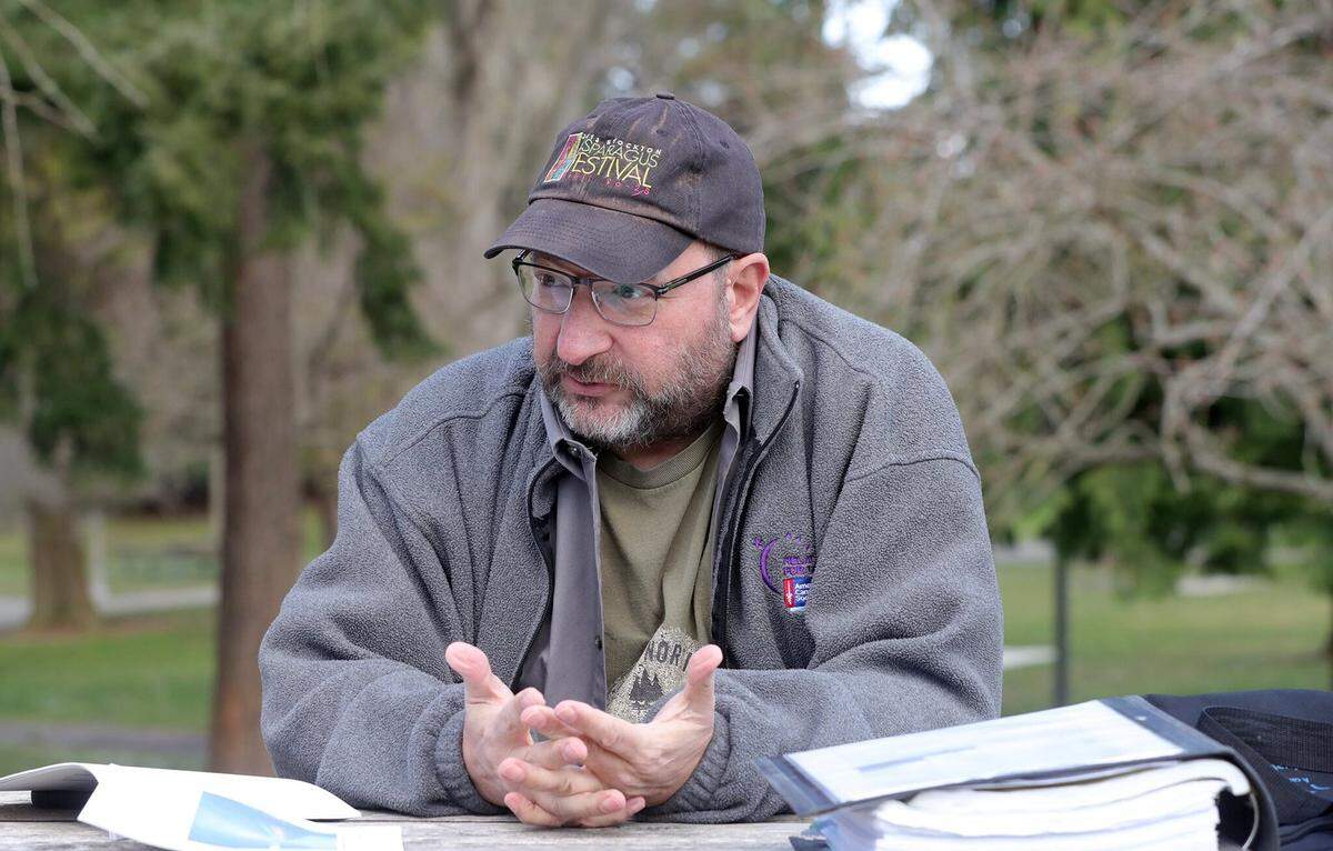 Steven Brown said he has struggled with insomnia, panic attacks and sorrow for the people injured or killed in the derailment. “I relive this trip in my waking hours. All day. I think it’s just so all encompassing.” He spoke at Tacoma’s Wright Park this spring, in his first news interview since the disaster.