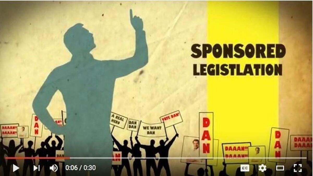 A screengrab from Dan Roach’s first campaign ad for county executive.